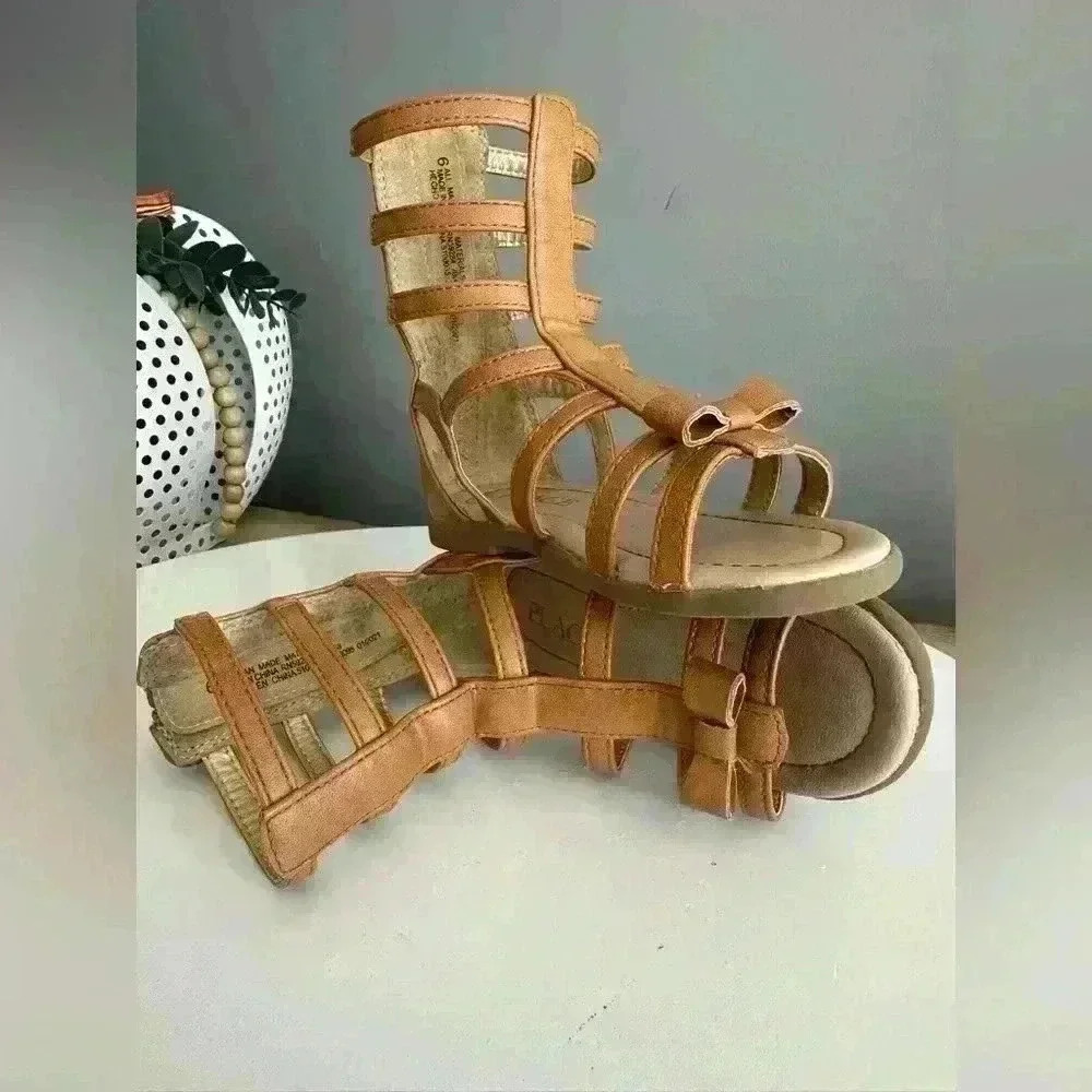 Children's Place Gladiator Faux Leather Sandals (SH23)
